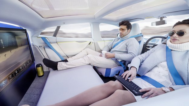 driverless tesla car