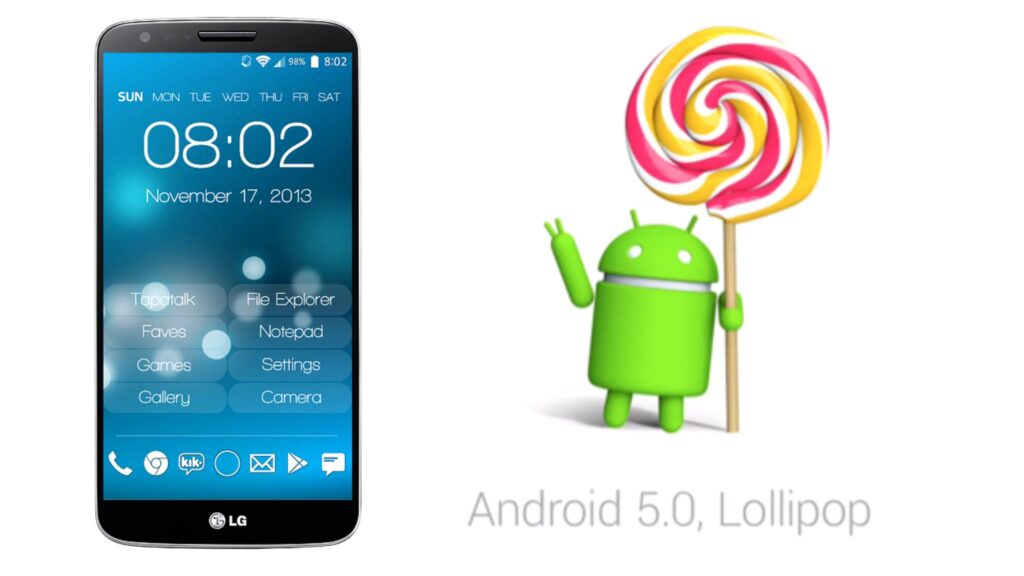 LG G2 with Android 5.0 Lollipop