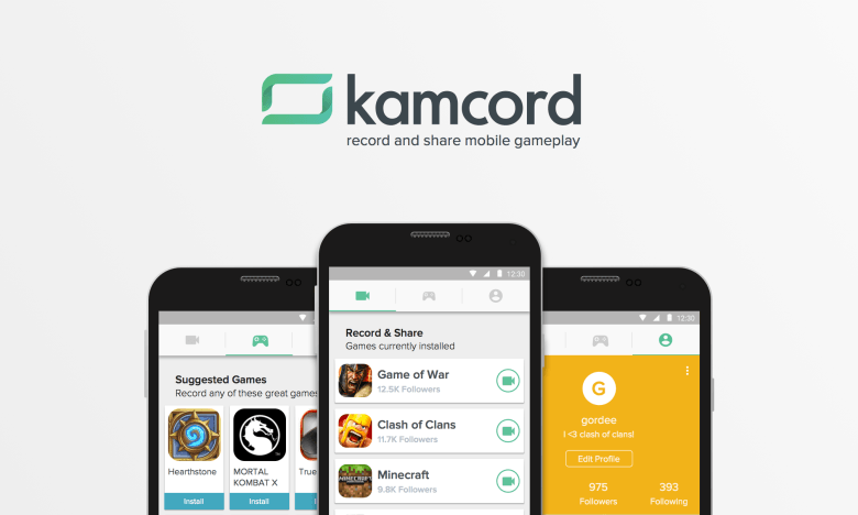 Android and iOS apps - Kamcord Game Screen Recorder