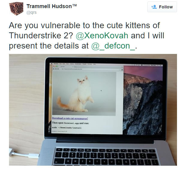 Trammell Hudson, part of the Thunderstrike 2 team