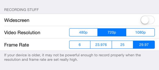 VHS Camcorder settings