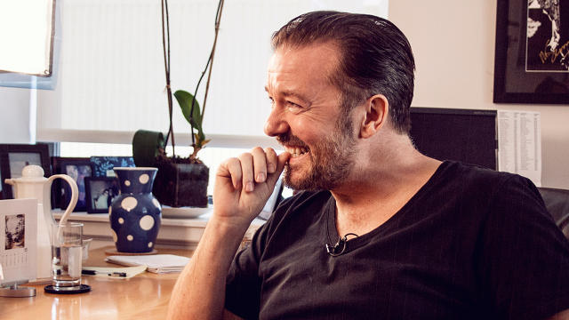 Facebook Mentions user Ricky Gervais