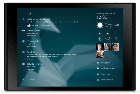 Jolla Tablet Sailfish OS UI