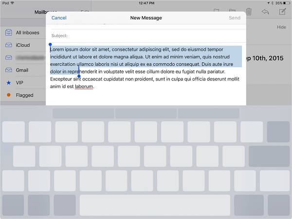 iPad’s iOS 9 Tips and Tricks •	Text selection made easy