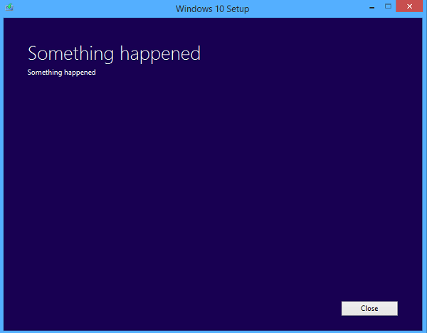 Windows 10 Issues - Something Happened Error