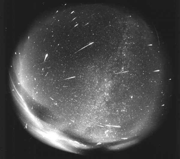a Perseid meteor shower 