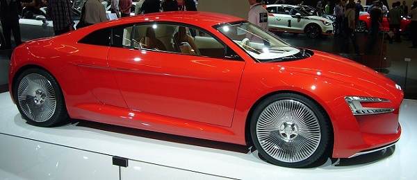 Red Audi R8 e-tron