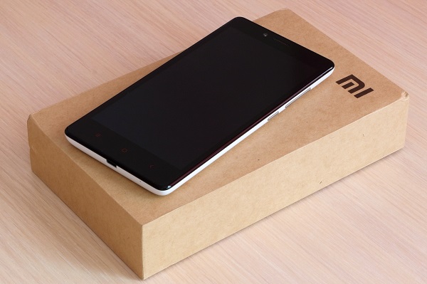 Xiaomi smartphone on a box