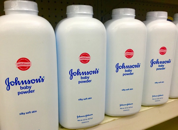 bottles of Johnson's baby powder 