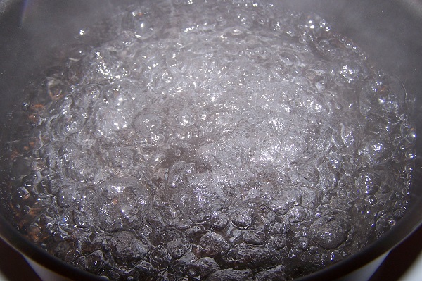 boiling water