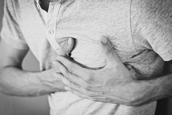 Man having a heart attack