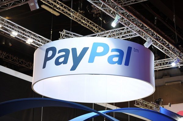 PayPal booth in a shopping center