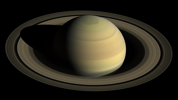 Upward view of Saturn